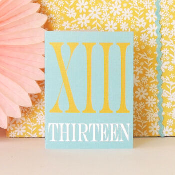 Mini Roman Numerals Thirteen Card By Kali Stileman Publishing