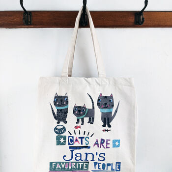 Personalised Cat Person Bag, 2 of 10