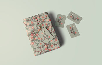 Flowers And Bees Illustrated Wrapping Paper, 2 of 4