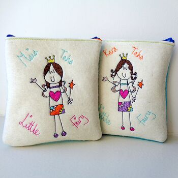 Personalised Embroidered Little Fairy Purse, 9 of 12