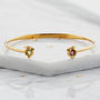 Gold Or Silver Personalised Gemstone Blessings Bangle, thumbnail 3 of 5
