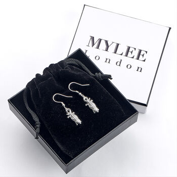 Sterling Silver Bearded Dragon Hoop Or Hook 3D Earrings, 5 of 7
