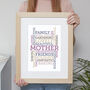 Personalised Lilac Word Art Print 'Use Any Words', thumbnail 4 of 8