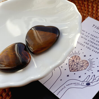 Tiger's Eye Polished Heart For Strength And Confidence, 3 of 4