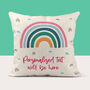 Personalised Rainbow Cushion, Thinking Of You Gift, thumbnail 2 of 3