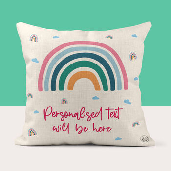 Personalised Rainbow Cushion, Thinking Of You Gift, 2 of 3