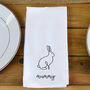 Personalised Linear Easter Bunny Rabbit Napkin, thumbnail 2 of 5
