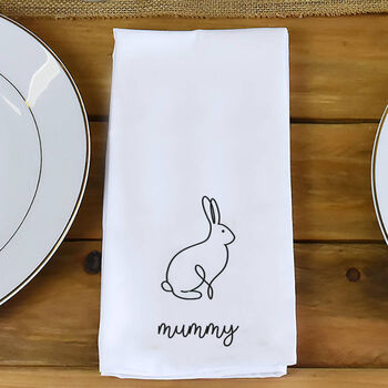 Personalised Linear Easter Bunny Rabbit Napkin, 2 of 5