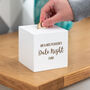 Personalised Date Night Fund White Money Box Gift For Couple, thumbnail 3 of 5