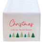 Christmas Trees Personalised Family Table Runner, thumbnail 2 of 6