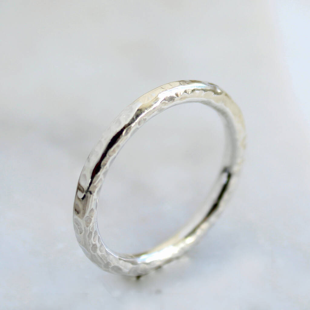 thumbnail image 2 of Polished 925 Sterling Silver Open Design Thumb Ring - Diamond-Cut Pattern, Size 11, Made In USA 2 of 13