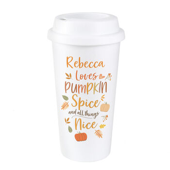 Personalised Pumpkin Spice Travel Mug, 5 of 5