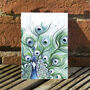 Inky Peacock Luxury Postcards, thumbnail 9 of 10