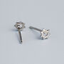 Sterling Silver Tiny Sun Stud Earrings, thumbnail 4 of 6