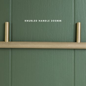 Knurled Kitchen Handles And Knobs Satin Brass, 2 of 12