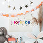 Personalised Multi Colour Star Name Banner Flag, thumbnail 1 of 3