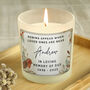 Personalised Robins Appear Memorial Scented Jar Candle, thumbnail 2 of 4