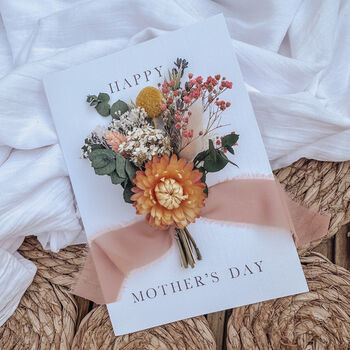 Happy Mothers Day Dried Flower Bunch Card, 2 of 2