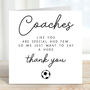 Football Coach Thank You Card, thumbnail 2 of 2