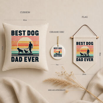 Best Dog Dad Father's Day Cushion, Flag Or Ceramic Gift, 5 of 5