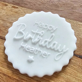 Personalised Happy Birthday Debosser Cake Making, 2 of 6