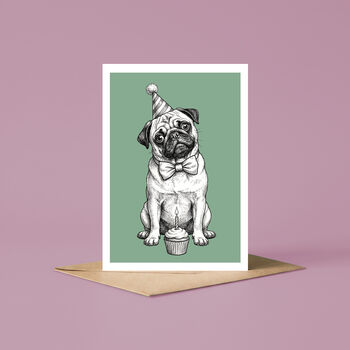 Pug Dog Birthday Card, 2 of 6