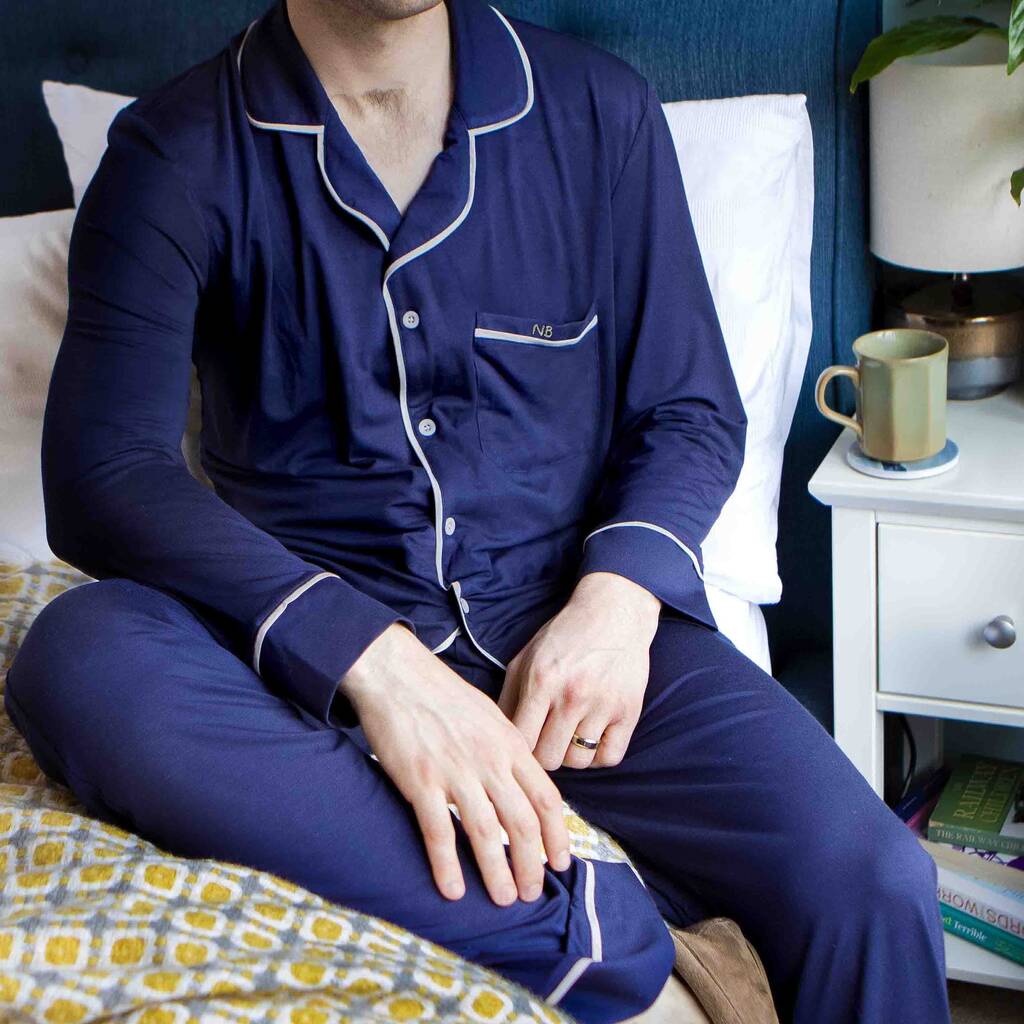 Men's Eco Bamboo Soft Personalised Pyjamas Gift, 1 of 5