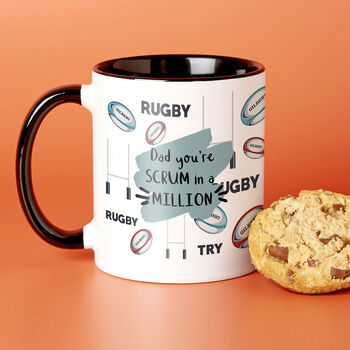 Choose Your Message Rugby Mug For Dad, 2 of 7