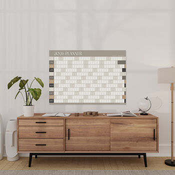 2026 Wall Planner A2 Calendar Earthy Neutrals Organiser, 5 of 6