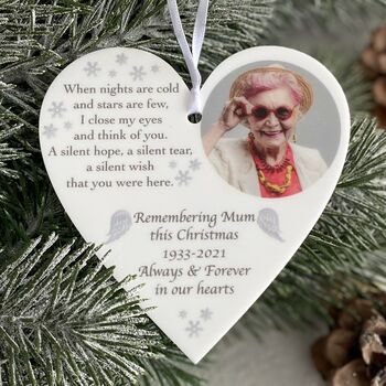 Personalised Photo Remembrance Christmas Decoration, 3 of 3