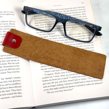 Personalised Leather Bookmark For Wedding Anniversary, 6 of 7