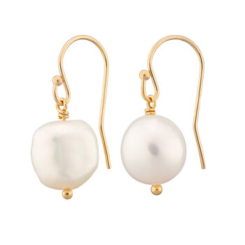 Baroque Pearl Hook Earrings, 6 of 7