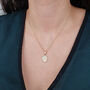 Lily May Birth Flower Hammered Charm Necklace, thumbnail 2 of 4