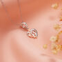 13th Birthday Necklace – 925 Silver And Rose Gold Heart Pendant, thumbnail 3 of 5
