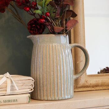 Personalised Washed Stone Pitcher Jug Vases, 2 of 9