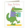 Happy Birthday Crocodile Mini Card, thumbnail 2 of 3