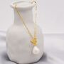 Genuine Baroque Pearl T Bar Pendant Necklace, thumbnail 4 of 12