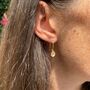 Barcelona April Birthstone Hook Earrings Crystal, thumbnail 2 of 4