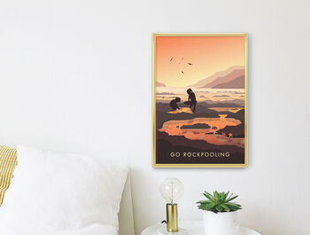 Go Rockpooling Travel Poster Art Print, 2 of 8