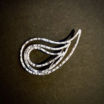 Hammered Paisley Brooch, 5 of 7