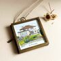 Tiny 5cm Framed Personalised House Portrait, thumbnail 4 of 5