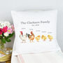 Personalised Chicken Family Cushion, thumbnail 3 of 4