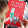 Alpaca Scratch Off Surprise Gift Christmas Card, thumbnail 1 of 4