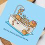 Cute Bear Bath Greetings Card, thumbnail 7 of 9