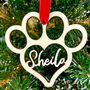 Personalised Heart Shaped Pet Christmas Tree Decoration, thumbnail 1 of 5