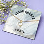 Gold Plated April Clear Quartz Necklace Card, thumbnail 1 of 7
