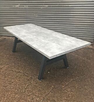 Industrial Concrete Style A Frame Dining Table 632, 2 of 5