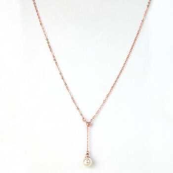 Simple Pearl Pendant Necklace, 4 of 5