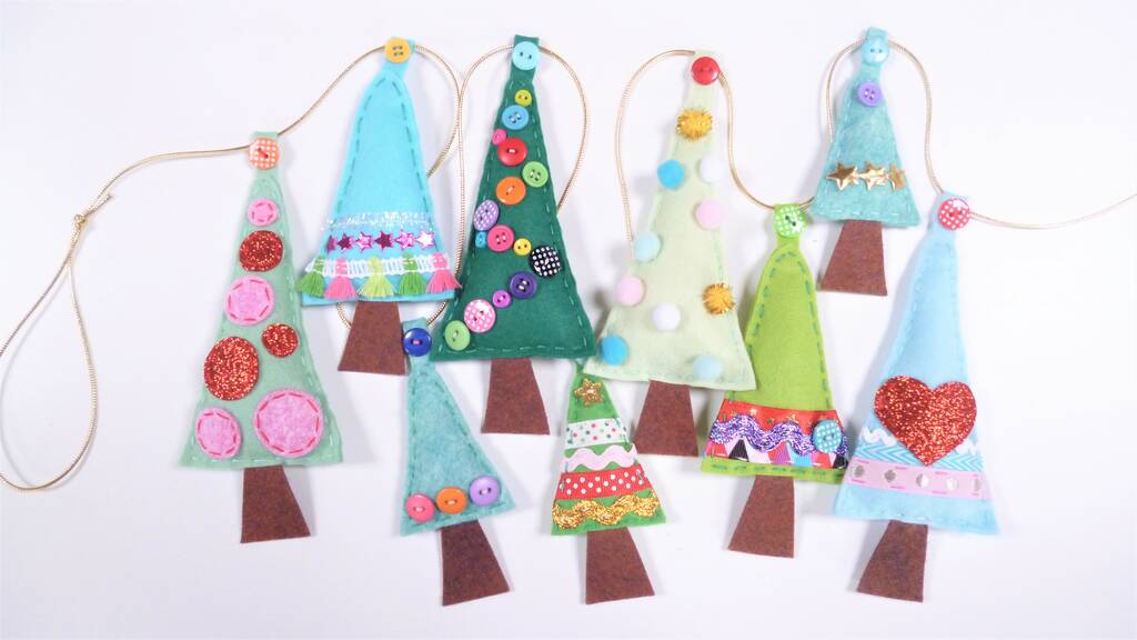 Sew Your Own Christmas Tree Garland Kit, 1 of 4