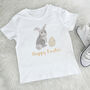 Happy Easter Illustrated Bunny Babygrow, thumbnail 3 of 4